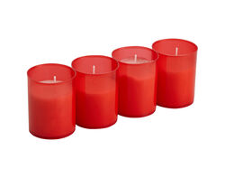 Imagem do produto vela liturgica auchan vermelha 22h 4un