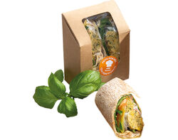 Imagem do produto wrap de falafel e hummus manjericão un produção própria