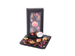 Imagem do produto tablete chocolate 70% nóz pecãn framboesa desidratada artzz 120 g