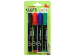 4 marcadores permanente ponta ogival auchan product image