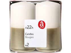 Imagem do produto velas actuel douradas 48x90mm pack 2 unidades
