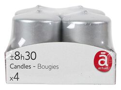 4 vela sem perfume actuel prata 38x50 product image