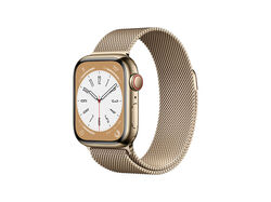 Imagem do produto apple watch8 gps+cellular 41mm gold stainless steel
