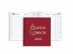 Imagem do produto agenda diária 2023 condor escritório firmo vermelho a5