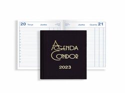 Imagem do produto agenda diária 2023 condor escritório firmo preto a5