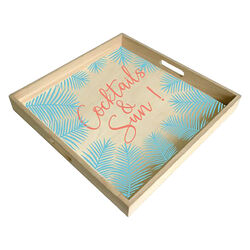Imagem do produto tabuleiro decorado sun actuel madeira 35x35