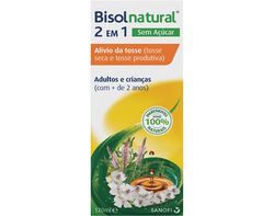 Imagem do produto xarope bisolnatural 2 em 1 sem açúcar 120ml