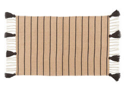 Imagem do produto tapete c/ franjas facylar bege/castanho 60x100cm