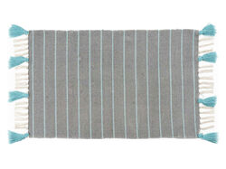 Imagem do produto tapete c/ franjas facylar cinzento/menta 60x100cm