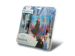 Imagem do produto super kit frozen com cadeado caneta multicolor e relógio digital