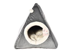 Imagem do produto tenda para gato auchan cinza veludo 50x50x50cm