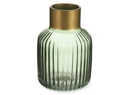 vaso vidro riscas giftdecor dourado-verde peq product image