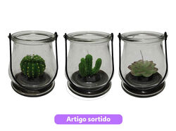 vela cacto c/copo actuel verde 9x10cm product image