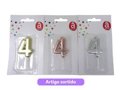 vela aniversário nº4 actuel cores sortidas product image