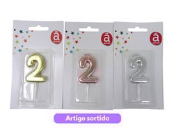 vela aniversário nº2 actuel cores sortidas product image