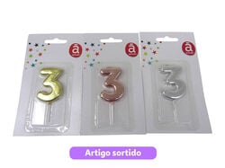 vela aniversário nº3 actuel cores sortidas product image