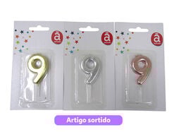 vela aniversário nº9 actuel cores sortidas product image