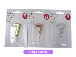 vela aniversário nº7 actuel cores sortidas product image