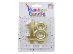 vela aniversário nº 18 actuel dourado product image