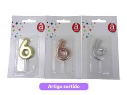 vela aniversário nº6 actuel cores sortidas product image