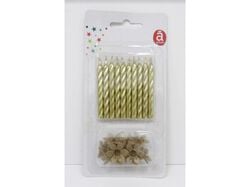 Imagem do produto velas de aniversário actuel dourado 10 un