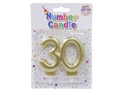 vela aniversário nº 30 actuel dourado product image