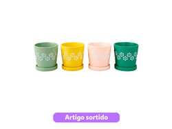 vaso com prato gardenstar cimento ø15xa15cm cores sortidas product image