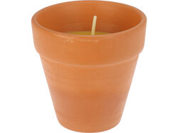 Imagem do produto vela citronela em vaso terracotta 95g 9x9cm