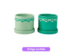 vaso cimento gardenstar com prato ø15xa12cm cores sortidas product image