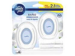 Imagem do produto ambientador casa banho algodão fresco ambipur 2 un