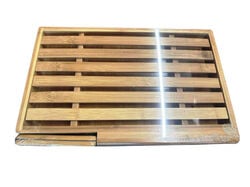Imagem do produto tábua corte bamboo actuel p/pão + faca