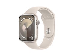 Imagem do produto apple watch series 9 gps 45mm starlight aluminium com bracelete starlight sport band - m/l
