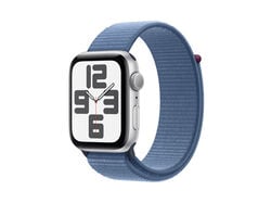 Imagem do produto apple watch se (2023) 44mm silver aluminium com bracelete winter blue sport loop