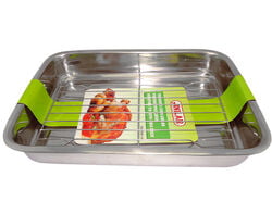 Imagem do produto tabuleiro anilar inox c/grelha 40x28cm