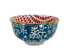 Imagem do produto taça porcelana actuel terracota/azul 11cm 29cl