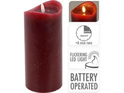 Imagem do produto vela led vermelho escuro 9x20cm