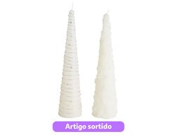 Imagem do produto vela conica actuel branca alt 30cm