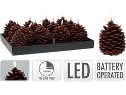 Imagem do produto vela led pinha castanha 13cm