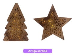árvore/estrela madeira actuel c/led 19cm product image