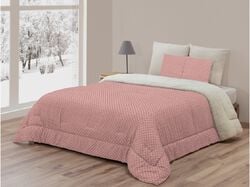 Imagem do produto almofada cheia homespecial rose microfibra sherpa 400g 30x50cm