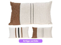 Imagem do produto almofada riscas castanhas 30x50cm artigo sortido