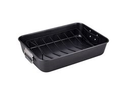 Imagem do produto tabuleiro com grelha bergner aço carbono 40x28cm