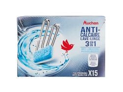 Imagem do produto aditivo auchan máquina roupa pastilhas anticalcário 15un