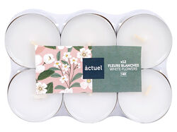 Imagem do produto tealights aromático actuel set 12 flores brancas