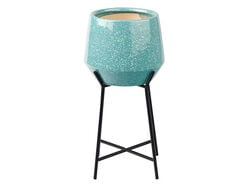 vaso grés gardenstar verde com suporte d15xa30cm product image