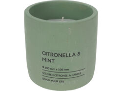 Imagem do produto vela citronela em vaso verde 10x10x10cm