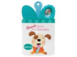 Imagem do produto aprende - livro com chocalho cão - azul