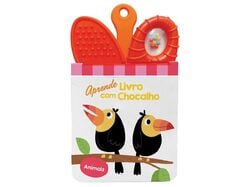 Imagem do produto aprende - livro com chocalho tucano - vermelho