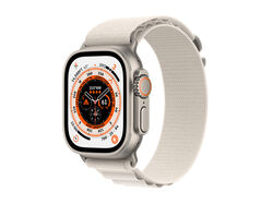 Imagem do produto apple watch ultra gps + cellular 49mm titanium starlight alpine