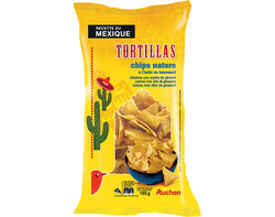 Imagem do produto tortilha auchan base de milho natura com óleo girassol 185g